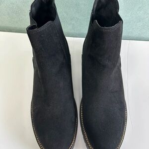 F&F Black Suede Chelsea Ankle Boots for Women